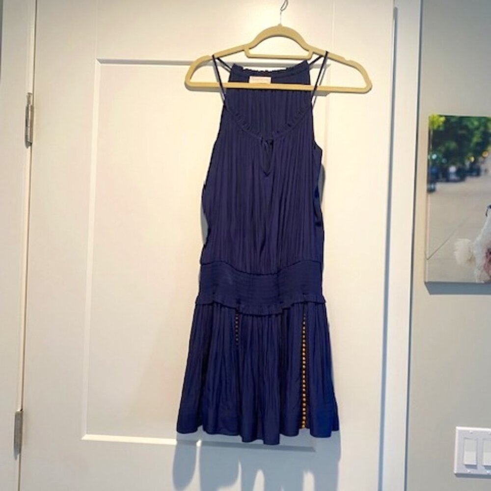 Ramy Brook Summer Blue No Sleeves Dress with Details